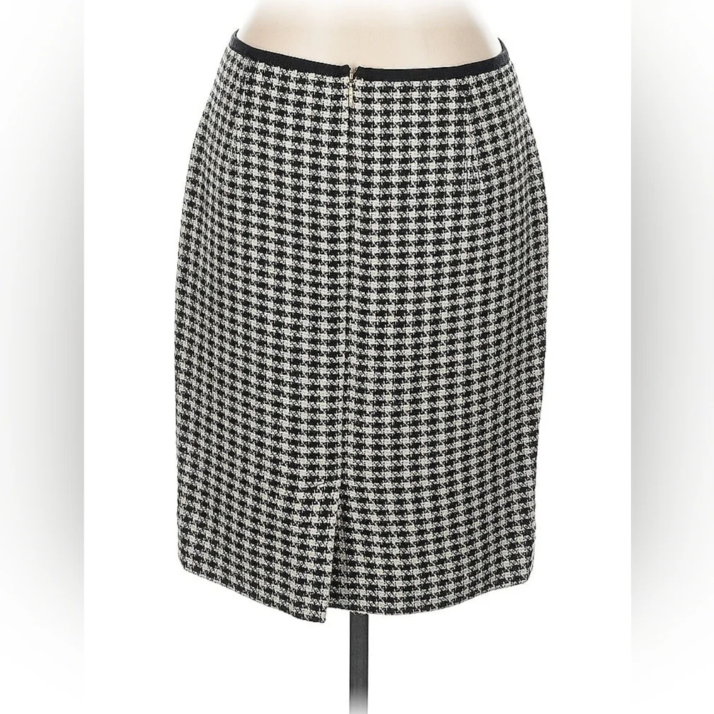 Tory Burch Gray Houndstooth Wool-Blend Skirt – Size 10 (EUC)